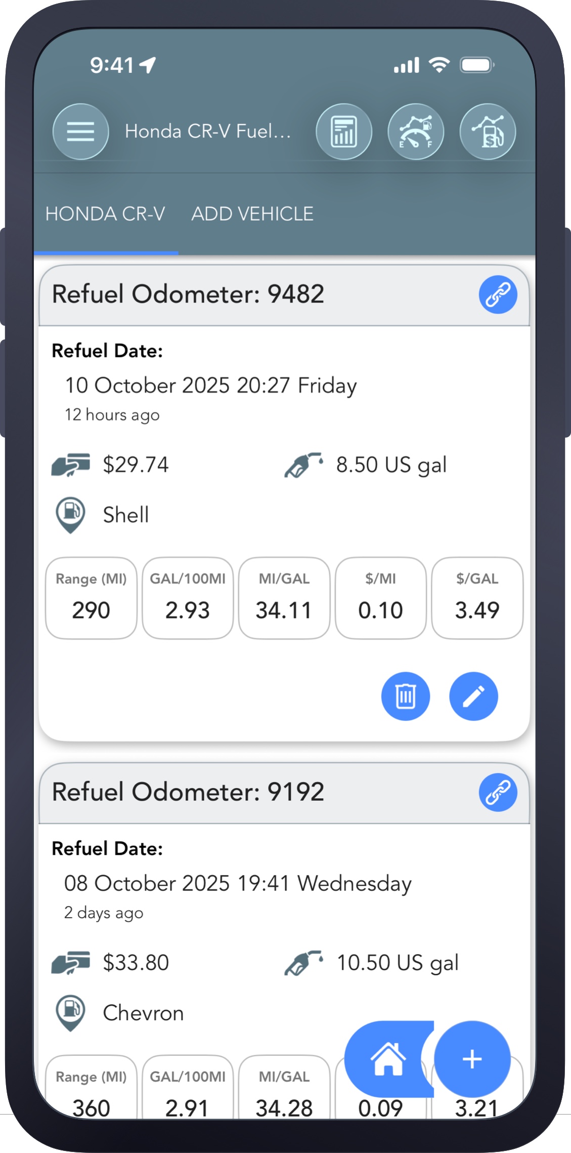 Trip Logbook mileage Tracker track fuel and vehicle costs